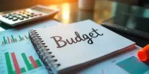 caderno escrito budget para ilustrar texto sobre budget de eventos