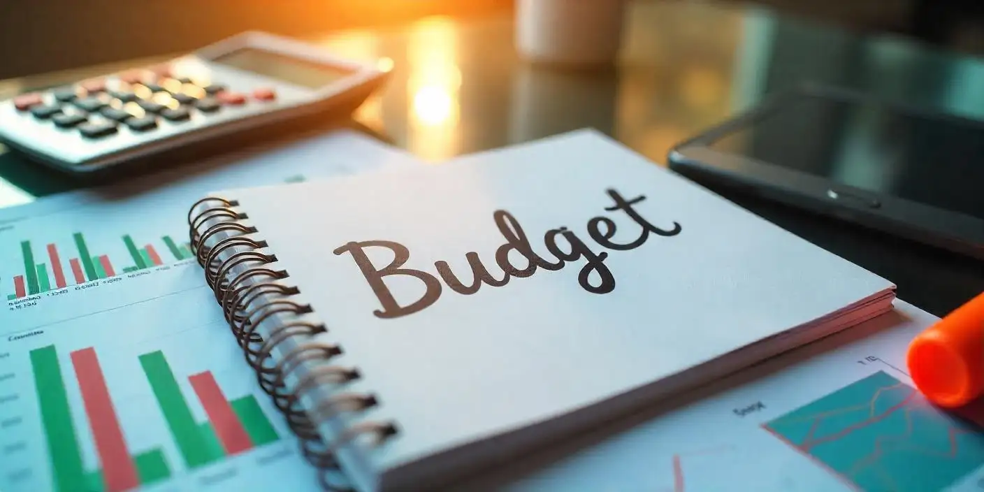 caderno escrito budget para ilustrar texto sobre budget de eventos